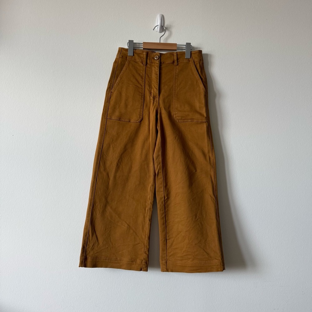 Everlane utility wide leg cropped trousers